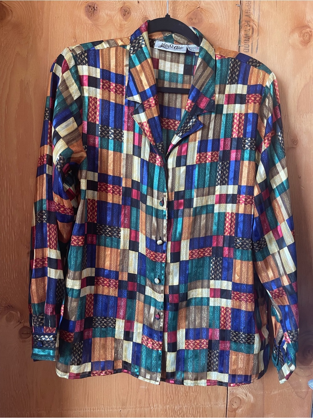 Vintage Multi-Color Plaid Button-Down Shirt